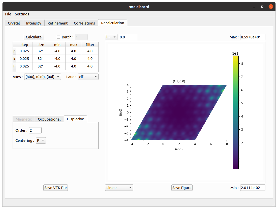 Honeycomb GUI recalculation tab