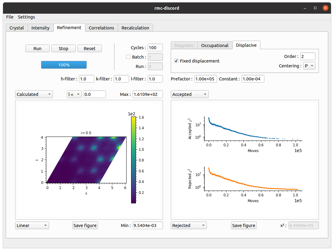 Honeycomb GUI refinement tab