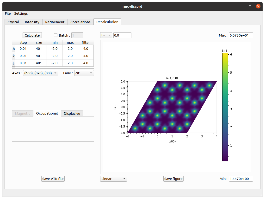 Triangular GUI recalculation tab